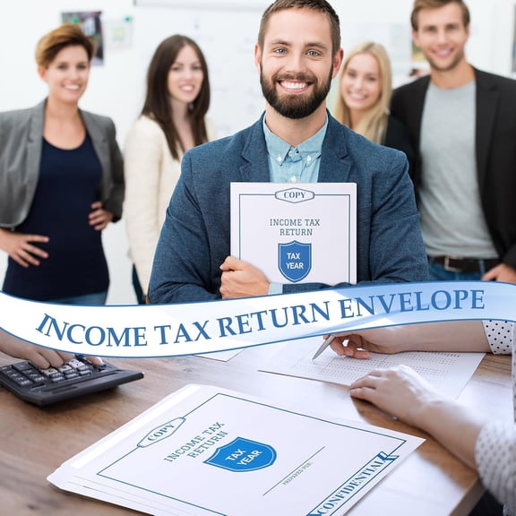 300 Pcs Income Tax Return Envelopes for Tax Preparers 9 x 12 Inches Open End White Envelopes Large Mailer for Office Business Legal Documents Catalog Paper Mailing
