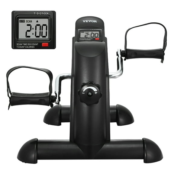 VEVOR Under Desk Bike Pedal Exerciser,Mini Exercise Bike for Arm/Leg Exercise, Multi-level Resistance Pedal Exerciser for Home Office Workout,Cycling Portable Peddler with LCD Display&Non-Slip Mat