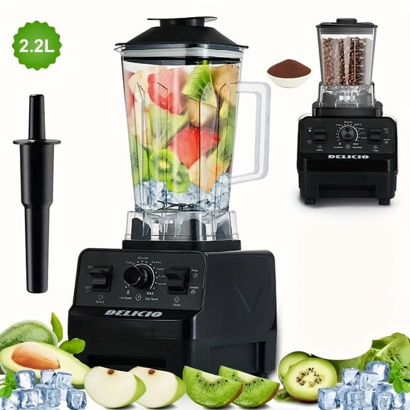 330W Powerful Blender, Electric Countertop Blender for Smoothies Milkshakes and Juices, Easy to Clean Multi-Function Mixer, Home Kitchen Essential for Family Daily Use