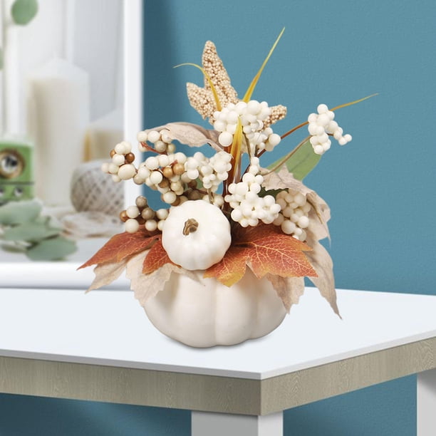 Decoración de otoño de flores de calabaza artificiales, accesorios de fotografía de granja, Hojas de arce de boda de calabaza de decorativa Estilo B