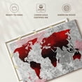 thumbnail image 6 of Elephant Stock Crimson World Map Wall Art - Horizontal Canvas Wall Art - Living Room Wall Decor - Map Canvas - Gray And Red Decor - 45" x 30", 6 of 8