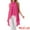 Hot Pink, variant on Women's Tie Back High Low Mock Neck Blouse Tops L White