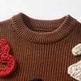 thumbnail image 5 of Lorytime Boys Sweater Long Sleeve Kids Cotton Numbers Knitted Pullover Crewneck Winter Tops Soild Knitwear 4 Years, 5 of 6