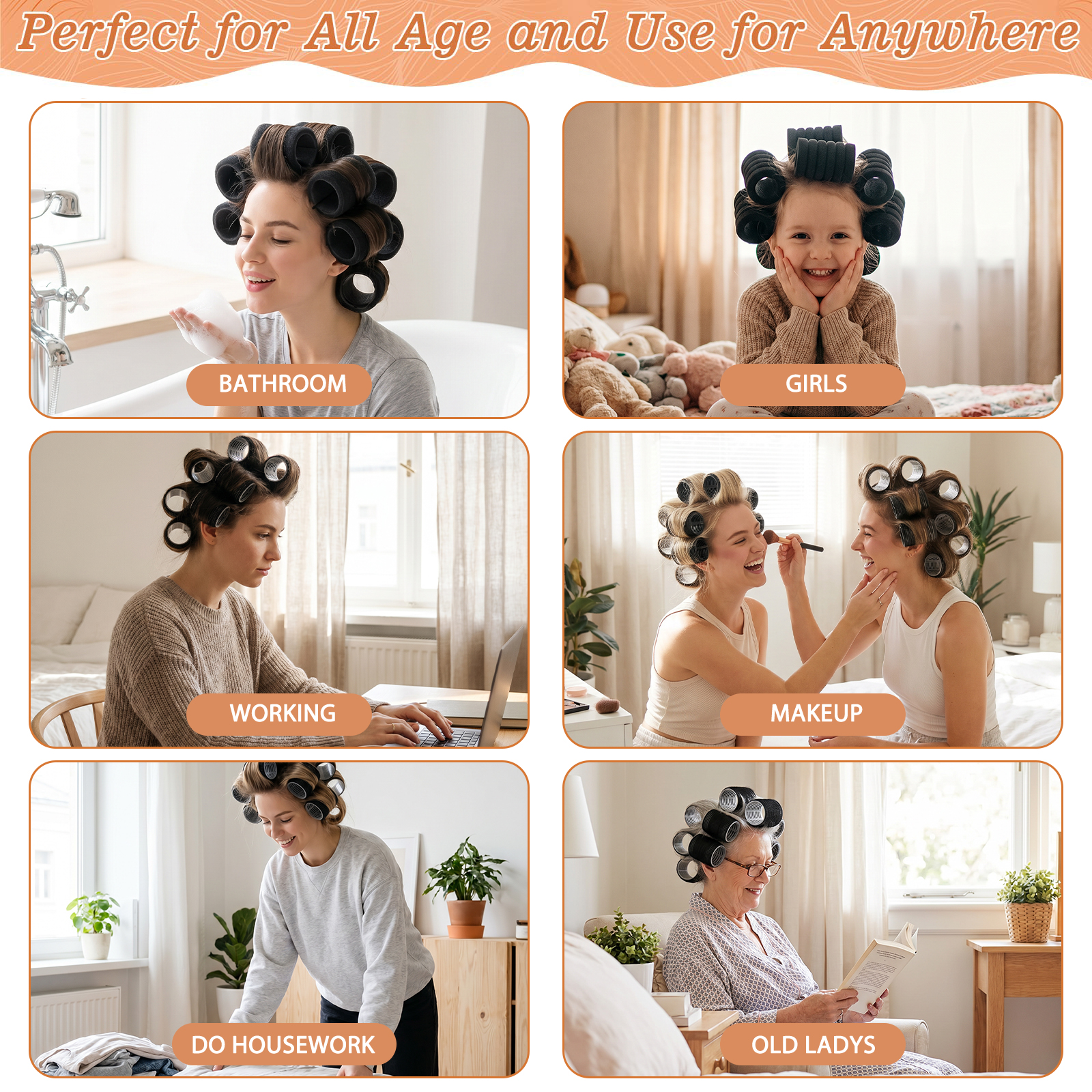Livhil 24-Piece Velcro Hair Rollers Set with Clips photo 4