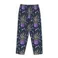 thumbnail image 5 of Goofa Lavender Flowers Printed Soft Pajama Pants for Women, Wide Leg Comfy Casual Lounge Yoga Pants-, 5 of 9