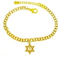 thumbnail image 2 of Messianic, Christian, Jewish Antique  14KT Goldtone Star Of David And A Goldtone Polished Cross On A  Adjustable Goldtone Rolo Bracelet, Will Fit Everyone, Hypoallergenic-Safe, No Nickel, Lead, or Cad, 2 of 2