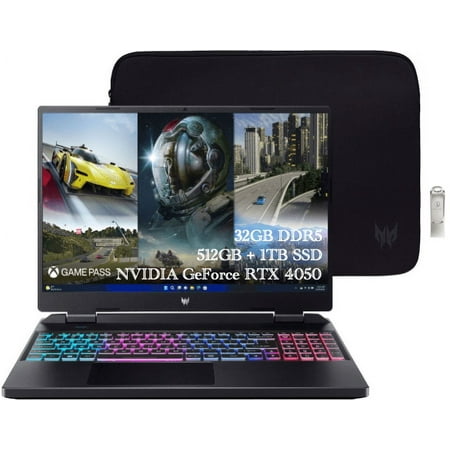 Acer - Predator Helios Neo 16" WUXGA 165Hz IPS Gaming Laptop - Intel i7-13700HX – GeForce RTX 4050 with 32GB DDR5– 512GB SSD + 1TB SSD - Steel Gray