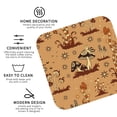 thumbnail image 3 of Rateoe Brown Mushrooms Drawing Drink Coasters Set of 4 Leather Coasters Spill Protection for Table Desk,Durable and Non Slip Leather Coaster ,4 Inches Drink Mats-Square, 3 of 6