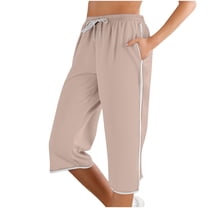 Women Fashion Solid Comfortable Casual Mid Waist Sport Pants