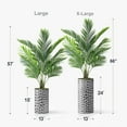 thumbnail image 4 of Artificial Tree in Modern Planter, Fake Areca Tropical Palm Silk Tree for Indoor and Outdoor Home Decoration - 57" Overall Tall (Plant Pot Plus Tree), 4 of 5