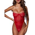 thumbnail image 1 of TRKIYQC 2021, monos sexis Vintage para mujer, corsé sin tirantes, Tops ceñidos al cuerpo, mono transparente de malla de retazos, mono ajustado para mujer TRKIYQC moderno, 1 of 8