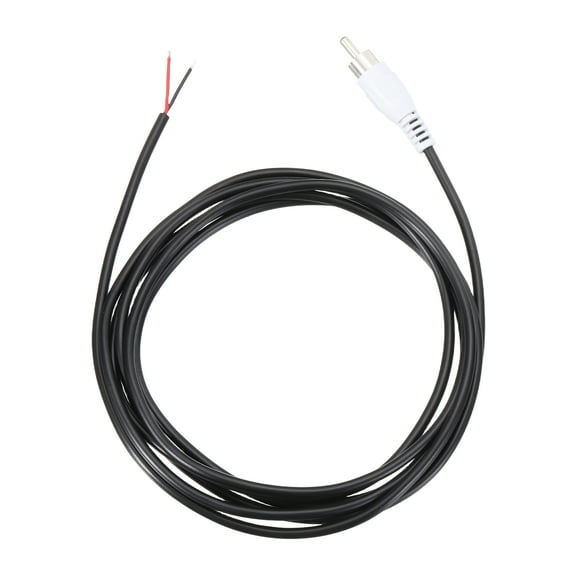 6.6FT RCA to Bare Wire Speaker Cable, 22AWG Replacement White RCA Male Plug to Open End Pigtail Audio Cable Connector Adapter for Amplifier, Home Audio Speakers