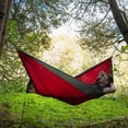 thumbnail image 4 of Vivere Nylon Double Parachute Camping  Hammock - Crimson/Grey, 4 of 6