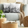 thumbnail image 5 of Ambesonne Abstract Throw Pillow Cover 2 Pack, Hatched Crystals Drawing, 18", Charcoal Grey White, 5 of 5