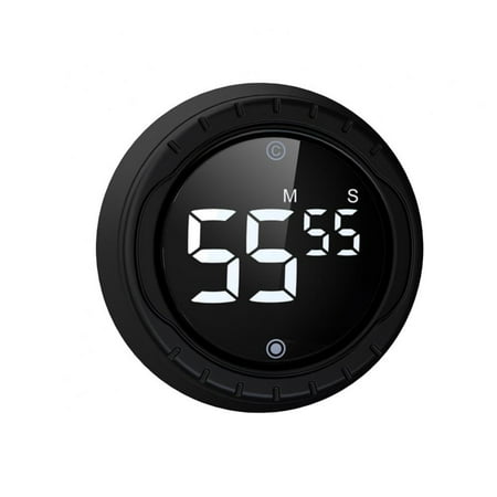 

Popvcly Kitchen Timer Digital Timer for Cooking with Twist Mechanism and Magnetic Backing - Also Useful as Classroom Timer or General Countdown Timer Black
