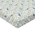 thumbnail image 2 of Ambesonne Birds Fitted Sheet, Thin Leafy Branches Berries, Twin XL Size, Reseda Green Multicolor, 2 of 3
