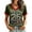 Army Green, variant on Women's Never Forget 9/11 Shirt 25th Anniversary Memorial Tee with Twin Towers & USA Flag Patriotic Graphic Top Army Green L