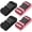 Black+Pink, variant on Mirlewaiy 4 Pack Adjustable Luggage Straps 79 Inch Long Heavy Duty Suitcase Belts for Secure Travel and Add-a-Bag Functionality Travel Accessories