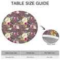 thumbnail image 6 of Round Fitted Tablecloth with Elastic Edges Fits 45"-52" Round Tables Pioneer Colorful Floral Waterproof Table Cover Washable Indoor and Outdoor for Party Kitchen Dinner Banquet Patio Picnic, 6 of 7