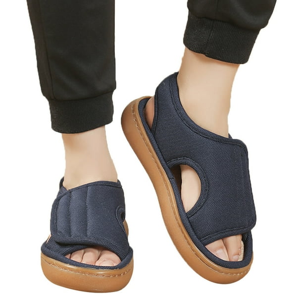 Sandalias diabéticas unisex para mujeres (44-45) Azul