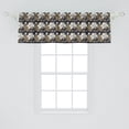 thumbnail image 2 of Ambesonne Flowers Window Valance, White and Cocoa Blossoms, 42" x 18", Multicolor, 2 of 3