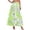 B Green, variant on Womens Dresses Plus Size Ndbuld Womens Summer Fashion Printed Elastic Waist Drawstring Double Pocket Skirt A-line Half Length Skirt Green XXL