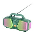 thumbnail image 2 of Luces portátiles Audio Bluetooth Altavoces portátiles Sonido DJ para interiores y exteriores Altavoces estéreo, luces de fiesta parpadeantes y radio FM Altavoces Bluetooth Audio Bluetooth verde, 2 of 8