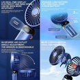 thumbnail image 4 of Portable Personal Fan,Mini Handheld Fan,Hanging Neck Fan 90 Adjustable USB Rechargeable Quiet Personal Fan with Power, 4 of 5