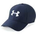 thumbnail image 3 of UNDER ARMOUR Mens Navy Logo Polyester Fitted Built In Heat Gear Sweatband   S Blitzing 3.0 Baseball Ball Cap Hat M\L, 3 of 3