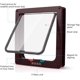 thumbnail image 5 of Puerta para gatos con puerta magnética de 4 direcciones para mascotas para gatos y perros pequeños Puerta para gatos con túnel Marrón 19,7*19*5,3 cm, 5 of 5