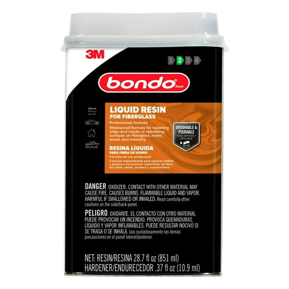 3M Bondo Fiberglass Resin, Multiple Options Available