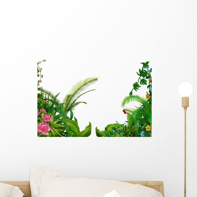 Tropical Plants Wall Decal by Wallmonkeys Peel and Stick Graphic (18 in ...