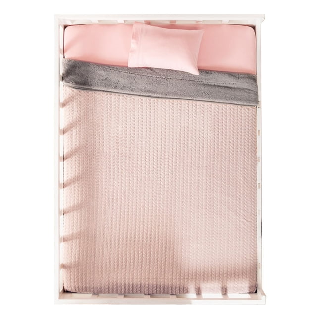 Cobertor Siberia VIANNEY cuna rosa