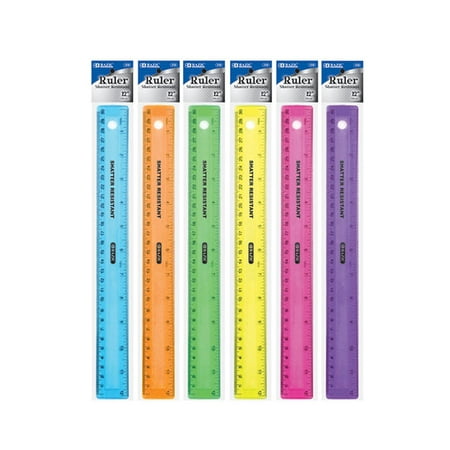 New 401879   12 Inch 30Cm Shatter Resistant Ruler (24-Pack) Rulers Cheap Wholesale Discount Bulk Stationery Rulers