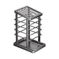 AYktou Universal Knife Block, Kitchen Countertop Organizer Stainless Steel Knife Rack Household Knife Storage Rack with Draining Tray-Multiple Tool Positions Knife Holder for Scissors Fruit Knife