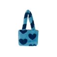 thumbnail image 4 of Bolsa de hombro de felpa con estampado de corazón para mujer de mano de gran capacidad para invierno JShteea Para Estrenar, 4 of 9