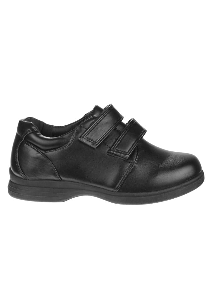 Josmo Toddler Boys’ Double Hook And Loop School Dress Shoes, Black 12