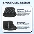 thumbnail image 4 of Low Back Rolling Stool, Adjustable Height Ergonomic Swivel Desk Stool for Office, Salon, or Workshop, Black, 4 of 9
