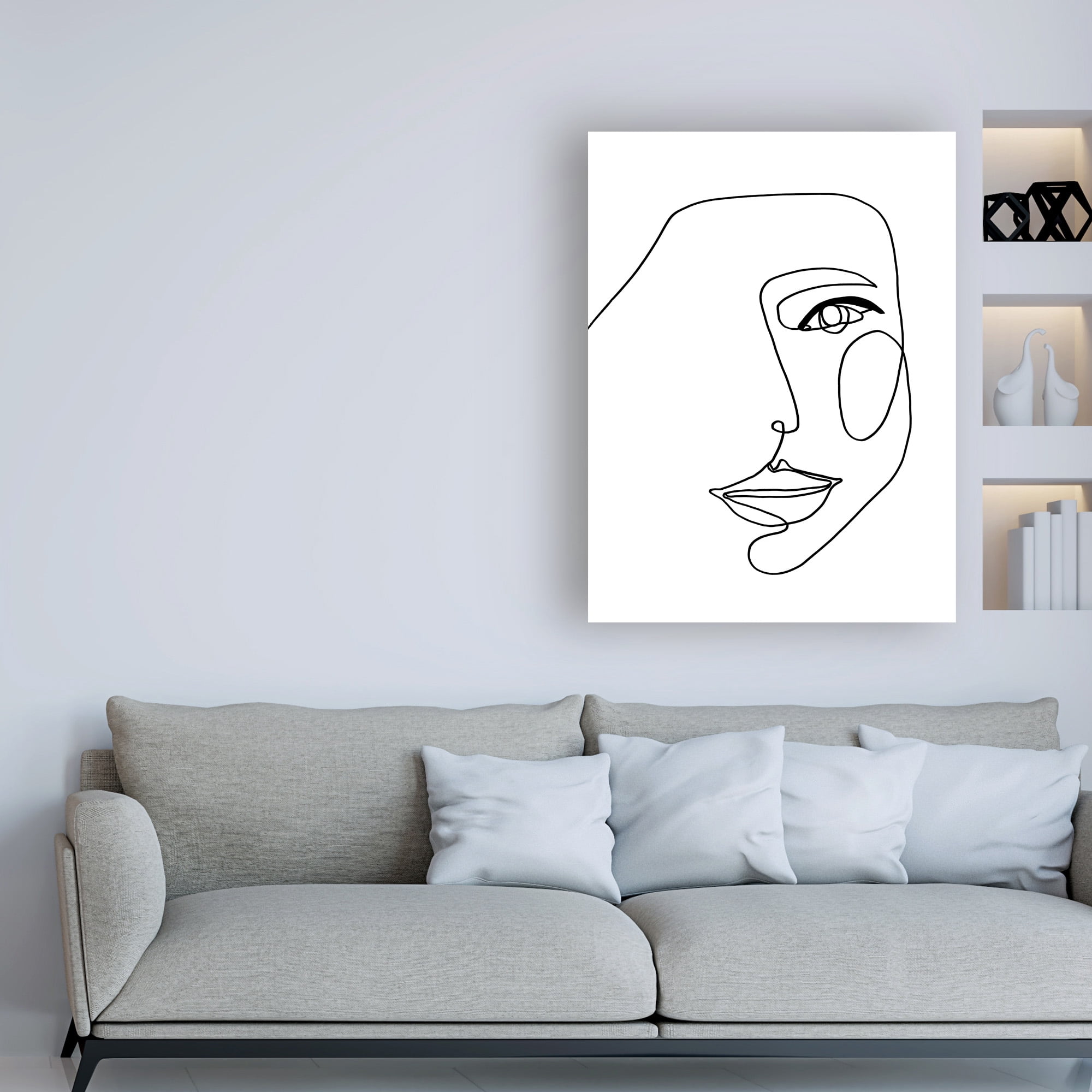 Trademark Fine Art 'Face Line 1 Fabrikken' Canvas Art by Design Fabrikken