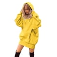 thumbnail image 1 of HIMONE Long Chandail à Capuche pour Femmes Tunique Surdimensionnée Chandail à Capuche avec Poches Automne Hiver chandail Blouse pour Dames Robe Courte Décontractée Ample, 1 of 2
