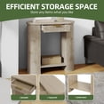thumbnail image 2 of Uforic 31.5" Boho Fluted Console Table with Drawer & Open Shelf for Entryway & Living Room, Oak, 2 of 8
