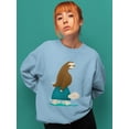 thumbnail image 2 of Image Conscious Hitchhiking Sloth Sweatshirt Women's -Jay Fleck Designs, 2 of 4