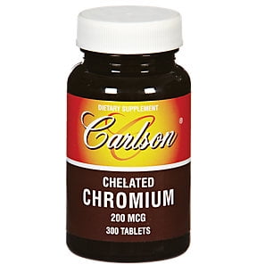 Chélate de chrome 200 mcg - 300 comprimés par Carlson Labs