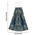 thumbnail image 6 of Yayeee Kitchen Hanging Hand Towels Set of 2 with Loop Bathroom Absorbent Tie Towel, Shadowy Forest Pattern, 6 of 7