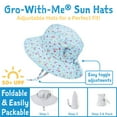 Jan & Jul Toddler SunHat with ChinStrap, Adjustable, Stayson (L 25 years, White Waves