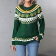 thumbnail image 7 of Halloween Womens Long Sleeve Sweater Pumpkin Pattern Long Sleeve Knit Sweater Crewneck Casual Pullover Top for Fall Pullover Sweaters for Women, 7 of 7