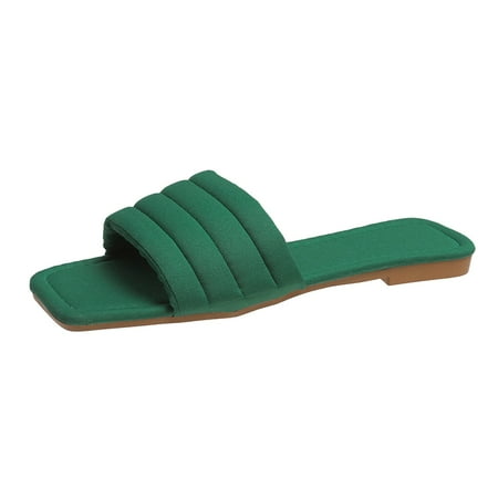 

ILJNDTGBE Black Flat Sandals Women Platform Sandals Ladies Fashion Multicolor Cloth Open Toe Casual Flat Sandals And Slippers