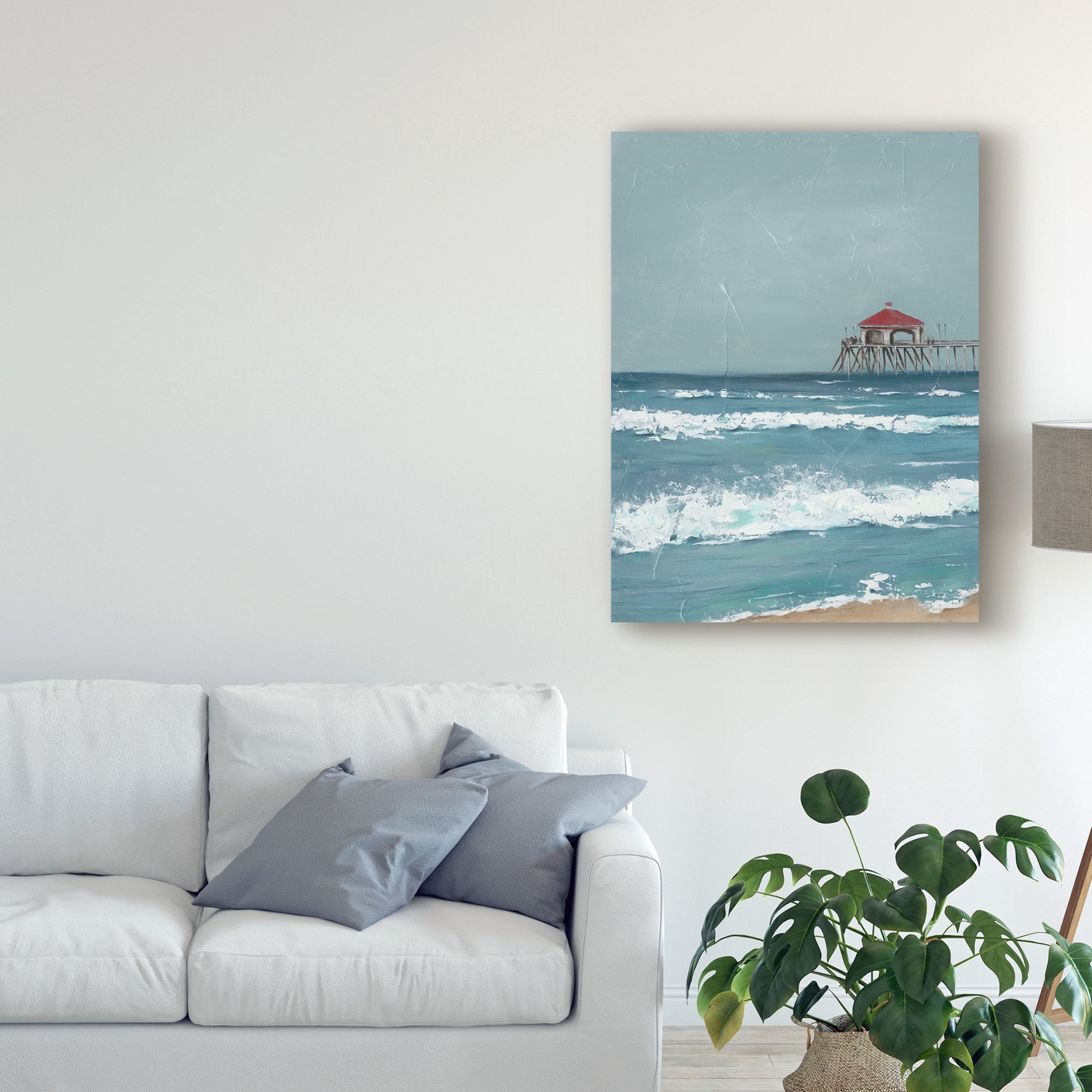 Trademark Fine Art 'Fishing Pier Diptych I' Canvas Art by Jade Reynolds