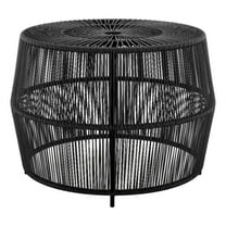 Afuera Living Wicker / Rattan Round Outdoor Coffee Table in Black