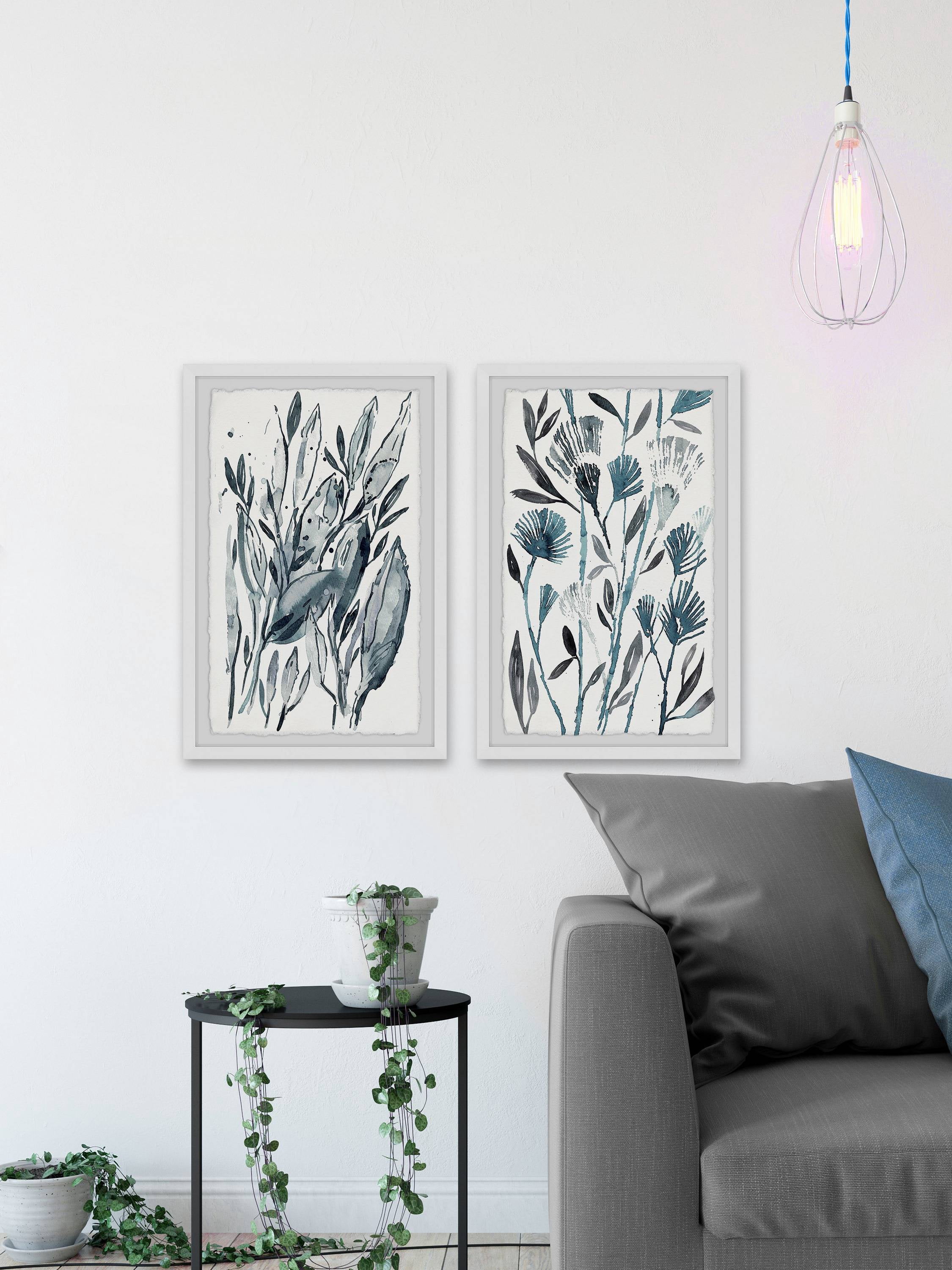 Marmont Hill Winter Bushes Diptych, Art Prints, 48.00" x 1.50"